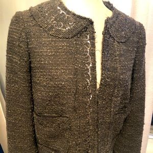 Moschino Wool Blazer with Silver Sequins